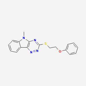 5-methyl-3-[(2-phenoxyethyl)sulfanyl]-5H-[1,2,4]triazino[5,6-b]indole