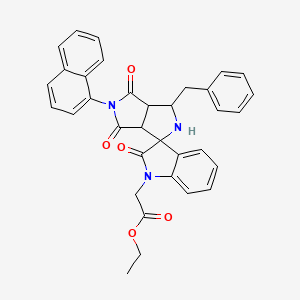 Ethyl [3'-benzyl-5'-(1-naphthyl)-2,4',6'-trioxo-3',3A',4',5',6',6A'-hexahydro-2'H-spiro[indole-3,1'-pyrrolo[3,4-C]pyrrol]-1(2H)-YL]acetate