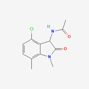 N-(4-chloro-1,7-dimethyl-2-oxo-2,3-dihydro-1H-indol-3-yl)acetamide