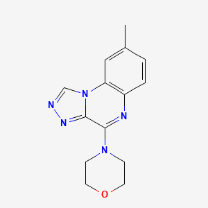 molecular formula C14H15N5O B11069701 8-Methyl-4-(morpholin-4-yl)[1,2,4]triazolo[4,3-a]quinoxaline 