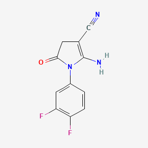 2-amino-1-(3,4-difluorophenyl)-5-oxo-4,5-dihydro-1H-pyrrole-3-carbonitrile