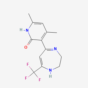 4,6-dimethyl-3-[7-(trifluoromethyl)-2,3-dihydro-1H-1,4-diazepin-5-yl]pyridin-2-ol