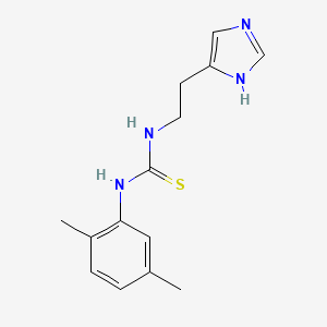 molecular formula C14H18N4S B11069764 Thiourea, N-(2,5-dimethylphenyl)-N'-[2-(1H-imidazol-5-yl)ethyl]- CAS No. 696640-08-1