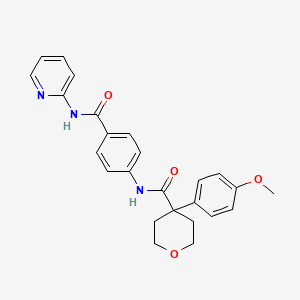 4-(4-methoxyphenyl)-N-[4-(pyridin-2-ylcarbamoyl)phenyl]tetrahydro-2H-pyran-4-carboxamide