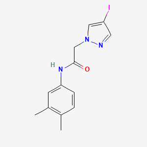 molecular formula C13H14IN3O B11069777 N-(3,4-dimethylphenyl)-2-(4-iodo-1H-pyrazol-1-yl)acetamide 