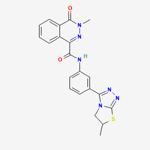 3-methyl-N-[3-(6-methyl-5,6-dihydro[1,3]thiazolo[2,3-c][1,2,4]triazol-3-yl)phenyl]-4-oxo-3,4-dihydrophthalazine-1-carboxamide