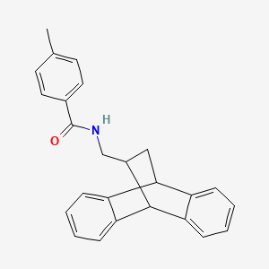 molecular formula C25H23NO B11069804 N-(9,10-dihydro-9,10-ethanoanthracen-11-ylmethyl)-4-methylbenzamide 