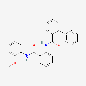 N-{2-[(2-methoxyphenyl)carbamoyl]phenyl}biphenyl-2-carboxamide