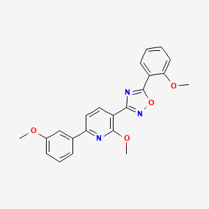 molecular formula C22H19N3O4 B11069821 2-Methoxy-6-(3-methoxyphenyl)-3-[5-(2-methoxyphenyl)-1,2,4-oxadiazol-3-yl]pyridine 