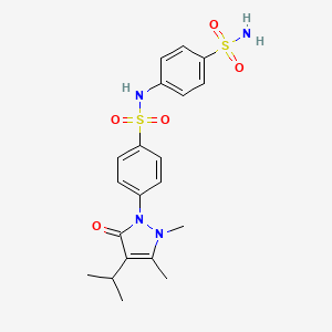 4-[2,3-dimethyl-5-oxo-4-(propan-2-yl)-2,5-dihydro-1H-pyrazol-1-yl]-N-(4-sulfamoylphenyl)benzenesulfonamide