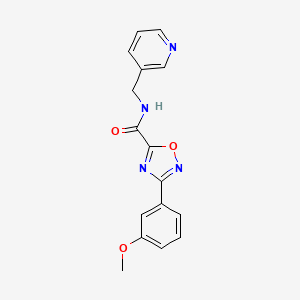 molecular formula C16H14N4O3 B11069874 3-(3-methoxyphenyl)-N-(pyridin-3-ylmethyl)-1,2,4-oxadiazole-5-carboxamide 