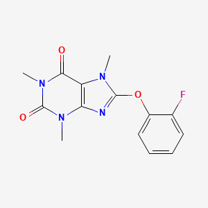 8-(2-fluorophenoxy)-1,3,7-trimethyl-3,7-dihydro-1H-purine-2,6-dione