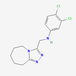 molecular formula C14H16Cl2N4 B11069936 3,4-dichloro-N-(6,7,8,9-tetrahydro-5H-[1,2,4]triazolo[4,3-a]azepin-3-ylmethyl)aniline 