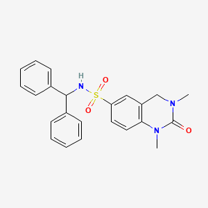 N-(diphenylmethyl)-1,3-dimethyl-2-oxo-1,2,3,4-tetrahydroquinazoline-6-sulfonamide