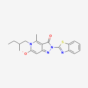 2-(1,3-benzothiazol-2-yl)-4-methyl-5-(2-methylbutyl)-3-oxo-3,5-dihydro-2H-pyrazolo[4,3-c]pyridin-6-olate