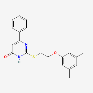 2-((2-(3,5-Dimethylphenoxy)ethyl)thio)-6-phenylpyrimidin-4(1H)-one