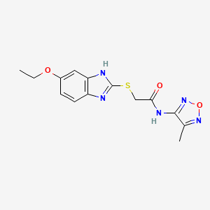 2-[(5-ethoxy-1H-benzimidazol-2-yl)sulfanyl]-N-(4-methyl-1,2,5-oxadiazol-3-yl)acetamide