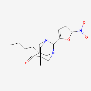 5-Butyl-7-methyl-2-(5-nitro-2-furyl)-1,3-diazatricyclo[3.3.1.1~3,7~]decan-6-one