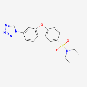 molecular formula C17H17N5O3S B11070033 N,N-diethyl-7-(1H-tetrazol-1-yl)dibenzo[b,d]furan-2-sulfonamide 