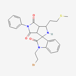 1-(2-bromoethyl)-3'-[2-(methylsulfanyl)ethyl]-5'-phenyl-3a',6a'-dihydro-2'H-spiro[indole-3,1'-pyrrolo[3,4-c]pyrrole]-2,4',6'(1H,3'H,5'H)-trione