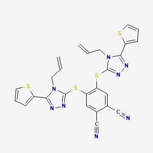 4,5-bis{[4-(prop-2-en-1-yl)-5-(thiophen-2-yl)-4H-1,2,4-triazol-3-yl]sulfanyl}benzene-1,2-dicarbonitrile