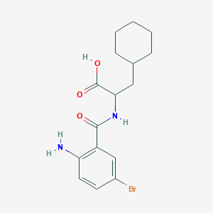 molecular formula C16H21BrN2O3 B11070057 2-[(2-Amino-5-bromobenzoyl)amino]-3-cyclohexylpropanoic acid 