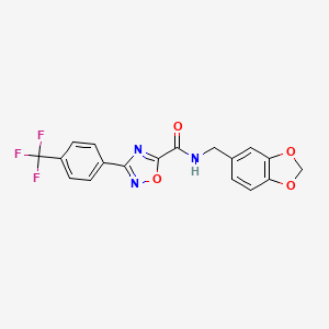 N-(1,3-benzodioxol-5-ylmethyl)-3-[4-(trifluoromethyl)phenyl]-1,2,4-oxadiazole-5-carboxamide