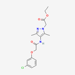 ethyl (4-{[(3-chlorophenoxy)acetyl]amino}-3,5-dimethyl-1H-pyrazol-1-yl)acetate