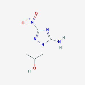 molecular formula C5H9N5O3 B11070124 1-(5-amino-3-nitro-1H-1,2,4-triazol-1-yl)propan-2-ol 