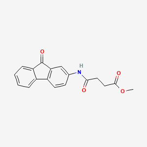 molecular formula C18H15NO4 B11070152 methyl 4-oxo-4-[(9-oxo-9H-fluoren-2-yl)amino]butanoate 