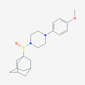 molecular formula C21H30N2O2S B11070154 1-(1-Adamantylsulfinyl)-4-(4-methoxyphenyl)piperazine 