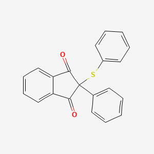 molecular formula C21H14O2S B11070173 2-Phenyl-2-phenylsulfanylindene-1,3-dione CAS No. 148433-44-7