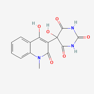 5-hydroxy-5-(4-hydroxy-1-methyl-2-oxo-1,2-dihydroquinolin-3-yl)pyrimidine-2,4,6(1H,3H,5H)-trione