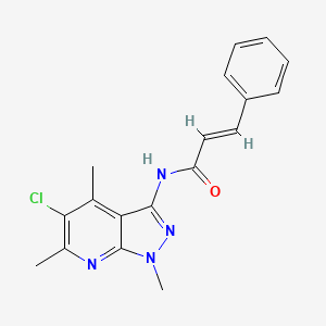 (2E)-N-(5-chloro-1,4,6-trimethyl-1H-pyrazolo[3,4-b]pyridin-3-yl)-3-phenylprop-2-enamide