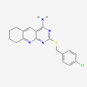 2-[(4-Chlorobenzyl)sulfanyl]-6,7,8,9-tetrahydropyrimido[4,5-b]quinolin-4-amine