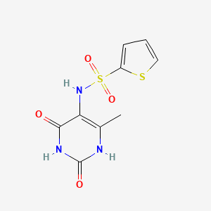 molecular formula C9H9N3O4S2 B11070241 N-(2,4-dihydroxy-6-methylpyrimidin-5-yl)thiophene-2-sulfonamide 