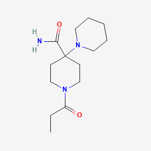 molecular formula C14H25N3O2 B11070244 1'-Propionyl-1,4'-bipiperidine-4'-carboxamide 