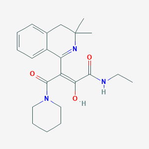 Butyramide, 3-(3,3-dimethyl-3,4-dihydro-2H-isoquinolin-1-ylidene)-N-ethyl-2,4-dioxo-4-(piperidin-1-yl)-