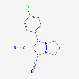 3-(4-Chloro-phenyl)-tetrahydro-pyrazolo[1,2-a]pyrazole-1,2-dicarbonitrile