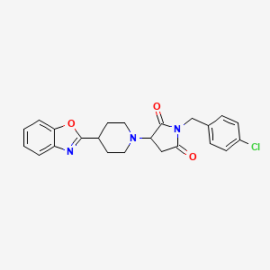 3-[4-(1,3-Benzoxazol-2-yl)piperidin-1-yl]-1-(4-chlorobenzyl)pyrrolidine-2,5-dione