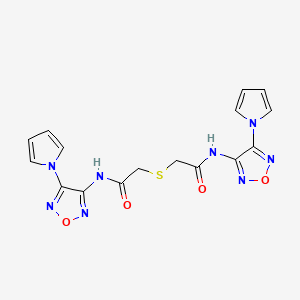 2,2'-sulfanediylbis{N-[4-(1H-pyrrol-1-yl)-1,2,5-oxadiazol-3-yl]acetamide}