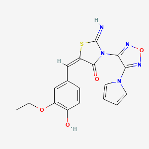 Thiazolidin-4-one, 5-(3-ethoxy-4-hydroxybenzylidene)-2-imino-3-(4-pyrrol-1-ylfurazan-3-yl)-