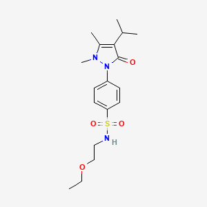 N-(2-ethoxyethyl)-4-(4-isopropyl-2,3-dimethyl-5-oxo-2,5-dihydro-1H-pyrazol-1-yl)benzenesulfonamide