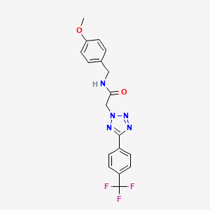 molecular formula C18H16F3N5O2 B11070357 N-(4-methoxybenzyl)-2-{5-[4-(trifluoromethyl)phenyl]-2H-tetrazol-2-yl}acetamide 