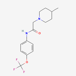 molecular formula C15H19F3N2O2 B11070363 2-(4-methylpiperidin-1-yl)-N-[4-(trifluoromethoxy)phenyl]acetamide 