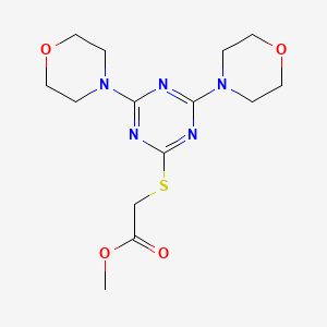 Methyl {[4,6-di(morpholin-4-yl)-1,3,5-triazin-2-yl]sulfanyl}acetate