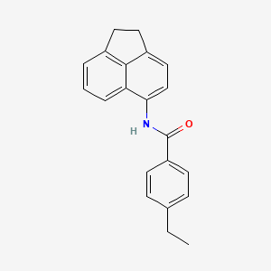 molecular formula C21H19NO B11070390 N-(1,2-dihydroacenaphthylen-5-yl)-4-ethylbenzamide 