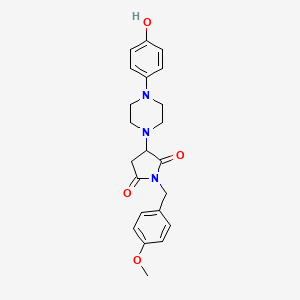 3-[4-(4-Hydroxyphenyl)piperazin-1-yl]-1-(4-methoxybenzyl)pyrrolidine-2,5-dione