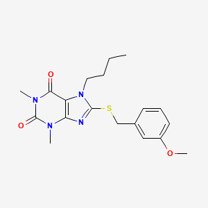 7-butyl-8-[(3-methoxybenzyl)sulfanyl]-1,3-dimethyl-3,7-dihydro-1H-purine-2,6-dione