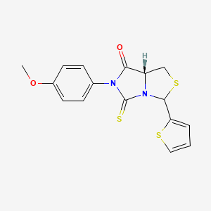 (7aR)-6-(4-methoxyphenyl)-3-(thiophen-2-yl)-5-thioxotetrahydro-7H-imidazo[1,5-c][1,3]thiazol-7-one